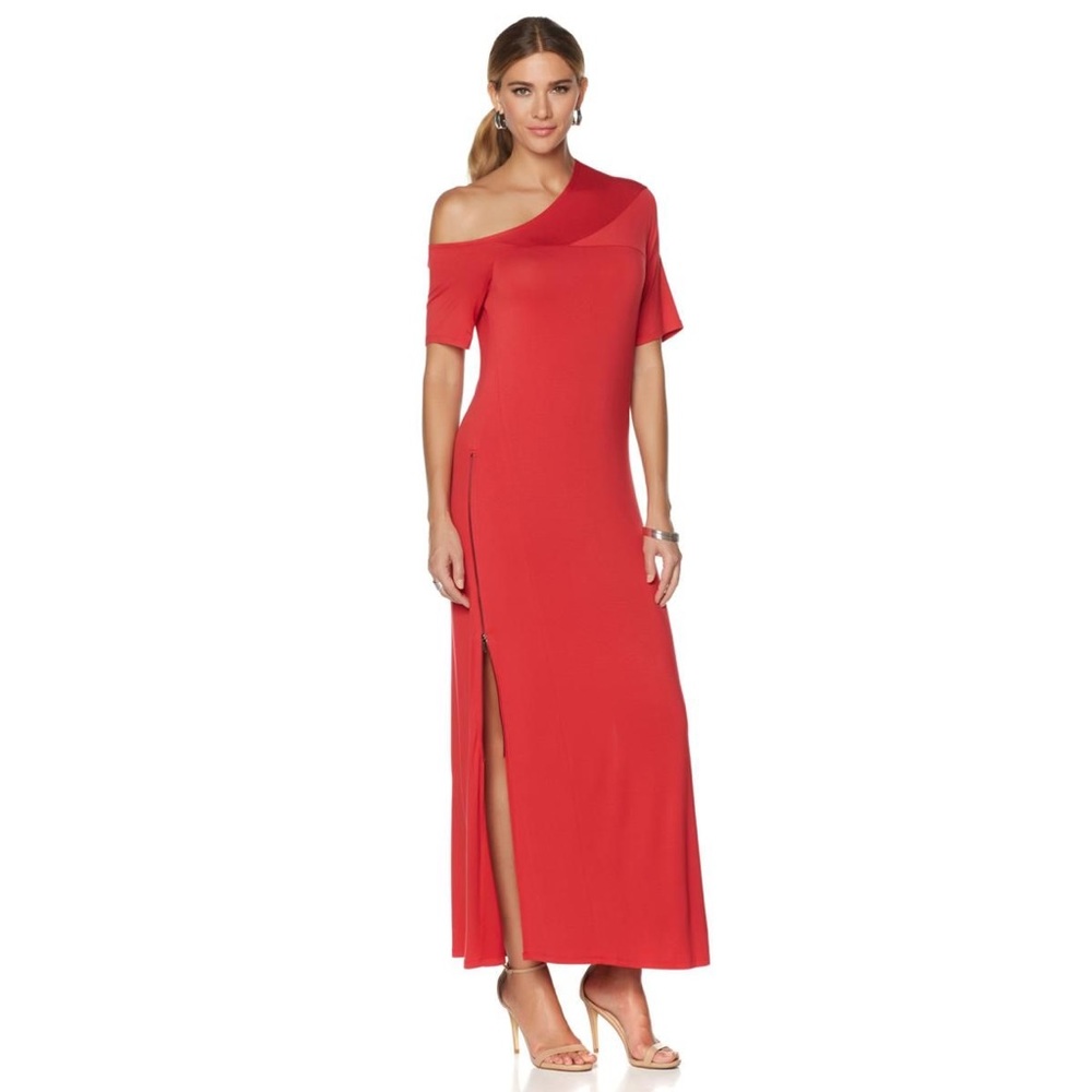 NENE by NeNe Leakes Maxi Dress/Tee with Side Zippers